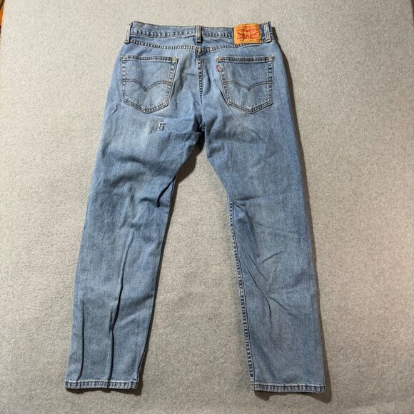 Levis Jeans Mens 505 34x30 Blue Straight American Workwear Solid Mid Rise - Picture 2 of 10